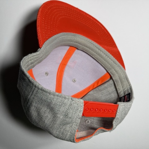 Texas Rangers Gray & Orange Snapback Hat – MLB Style – Melonwear Adjustable - Picture 2 of 5